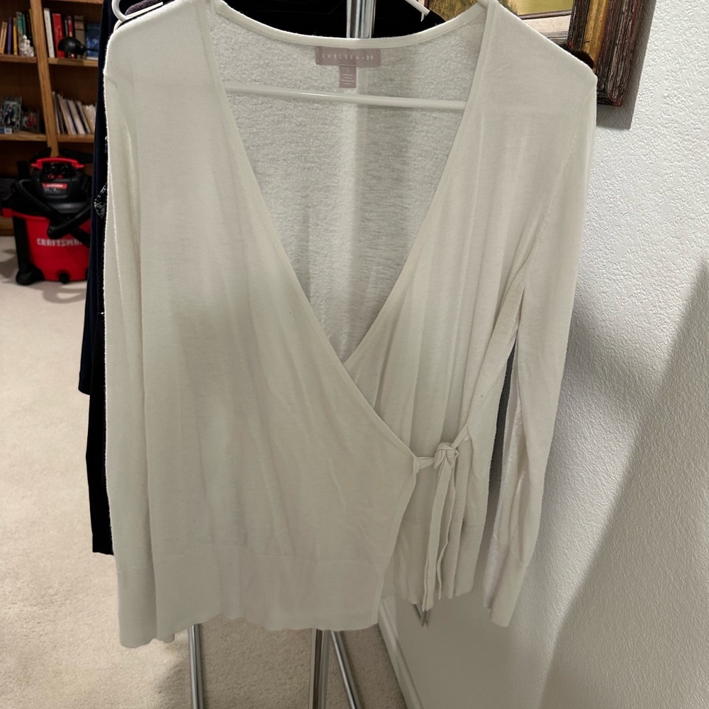 Long Sleeve Wrap Sweater